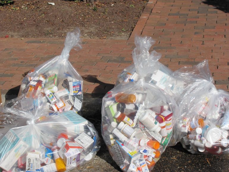Police departments have been participating in the national Drug Take Back event since 2010 to collect extra and unused prescription medications. (WYDaily/Courtesy Williamsburg Police Department)