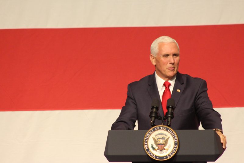 Vice President Mike Pence speaks at Regent University in support of Rep. Scott Taylor (Joshua Weinstein/WYDaily)