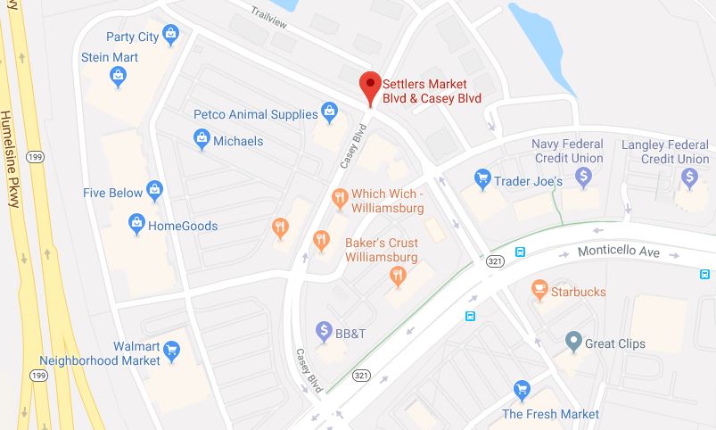 The intersection of Casey Boulevard and Settlers Market Boulevard will be paved over. (WYDaily/ Courtesy Google Maps)