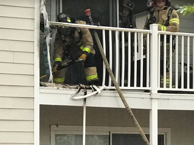 York County Fire and Life Safety personnel respond to a fire in Tabb. (WYDaily/ Courtesy York County Fire and Life Safety)