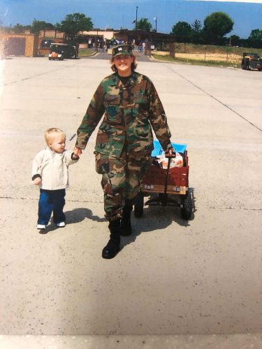 Elizabeth De Falcon left the military in 2012 after becoming a pediatrician, wife, and mother and learning to balance it all. Here she is pictured with her son, Alex De Falcon. (WYDaily/Courtesy Elizabeth De Falcon)