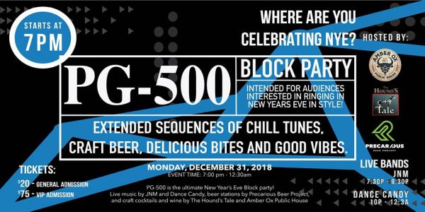 Hosted by the Hound’s Tale, Amber Ox and the Precarious Beer Project on Prince George Street, the second annual PG-500 block party will feature two live bands, holiday cocktails and good eats. (WYDaily/Courtesy Amber Ox)