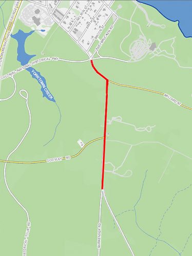 A shoulder-widening project will take place on Cook Road and Ballard Street from North Surrender Road to Colonial Parkway at Five Points. (WYDaily/Courtesy York County)