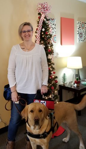Kim Lauria was partnered with her service dog, Dave, in August 2018 and said that she can't put words to the deep connection they share. (WYDaily/Courtesy Kim Lauria)