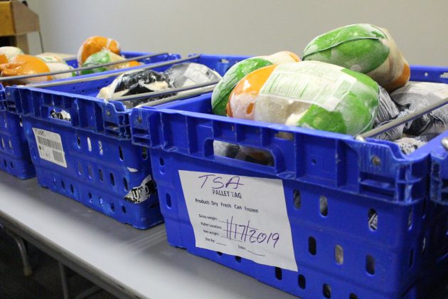 The Virginia Peninsula Foodbank donated items to airport employees on Thursday (WYDaily Photo/ Julia Marsigliano)