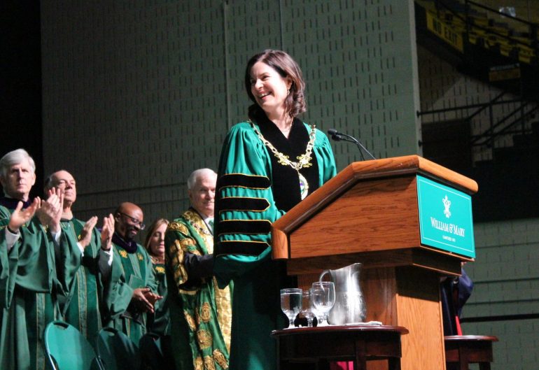Katherine Rowe is the College of William & Mary's first female president (WYDaily Photo/ Julia Marsigliano)