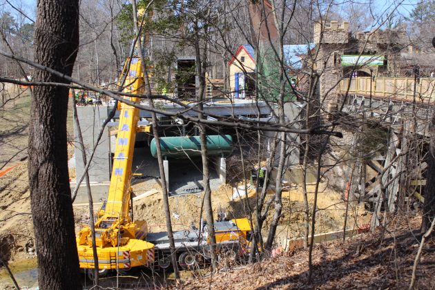 The ride will be in the Killarney portion of the park. It will swing riders 81 feet in the air at 45 miles an hour over the stream that will be built next to the ride. (WYDaily/Alexa Doiron)