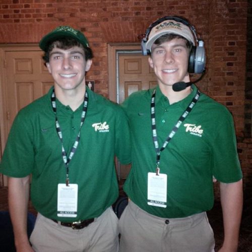 The Chadwick siblings share a love of William & Mary and of sports. During their time at the college, they interned with the athletics department and started their website, The William & Mary Sports Blog. (WYDaily/Courtesy Davey Chadwick)