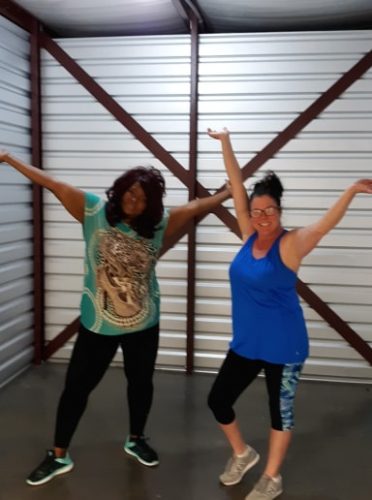 Nakeya Green (left) and Joanne Foard worked for months to collect over 800 dresses to have at their boutique event on April 1. (WYDaily/Courtesy Nakeya Green)