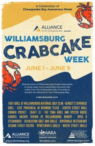 The Alliance for the Chesapeake Bay will hold Crab Cake Week from June 1-9 in Williamsburg and Richmond. (WYDaily/Corutesy of Alliance for the Chesapeake Bay)