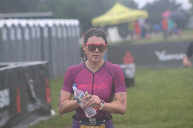 Alexandra Watt begins the run portion of the Ironman 70.3 Virginia. (WYDaily/Alexa Doiron)
