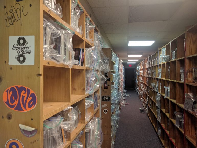 A look down the hallway at WCWM. The thousands of CDs owned by the station are only a part of their massive media collection (WYDaily Photo/Benjamin West)