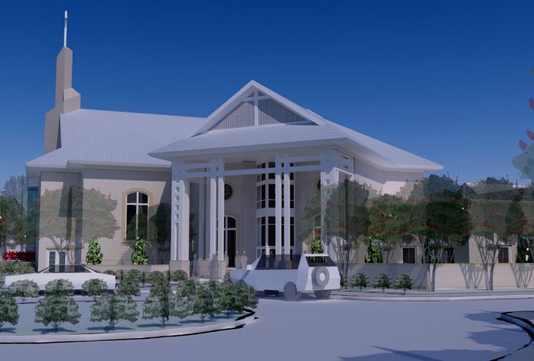 A rendition of the King of Glory building expansion. (WYDaily/Courtesy Peter Aiello)