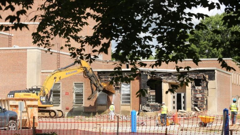 Demolition on Phi Beta Kappa Memorial Hall has started but the college does not expect it to create any impact on surrounding traffic. (WYDaily/Courtesy William & Mary News)