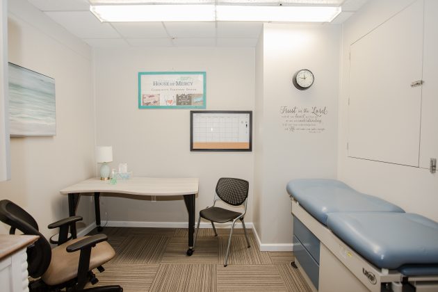 Once a month, homeless folks can get healthcare at no charge from Old Towne Medical Center, which sets up shop in the shelter. (WYDaily Photo/Francesca Eller)