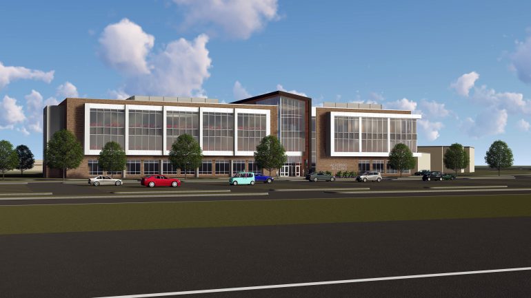 Rendering of Thomas Nelson Community college from I-64 (WYDaily/ Courtesy of Thomas Nelson Community College)