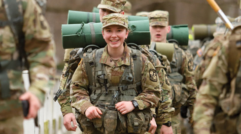 Students in the ROTC program participate in training exercises including a “ruck march” through Williamsburg with full gear. (WYDaily/Courtesy of Alfred Herczeg)
