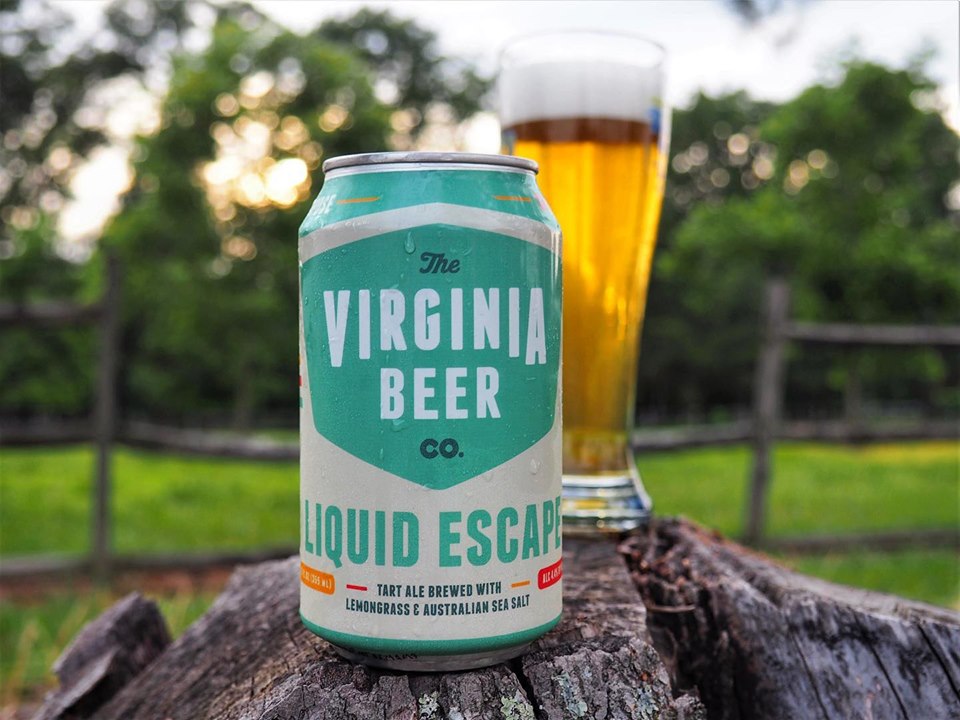 Virginia Beer Co. has introduced a new beer to its year-round lineup, called Liquid Escape, a low-alcohol, low-calorie tart ale brewed with lemongrass and “a touch” of Australian sea salt. (WYDaily/Courtesy of Virginia Beer Co. Facebook)