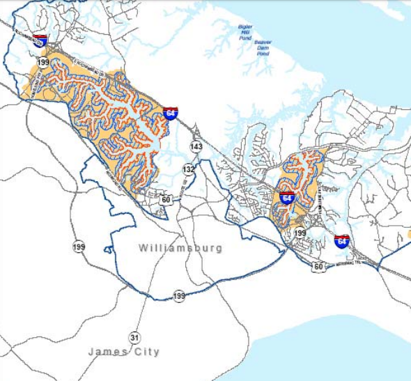 A York County map shows the location of some Watershed Management and Protection Areas in York County. (WYDaily/Courtesy of York County)