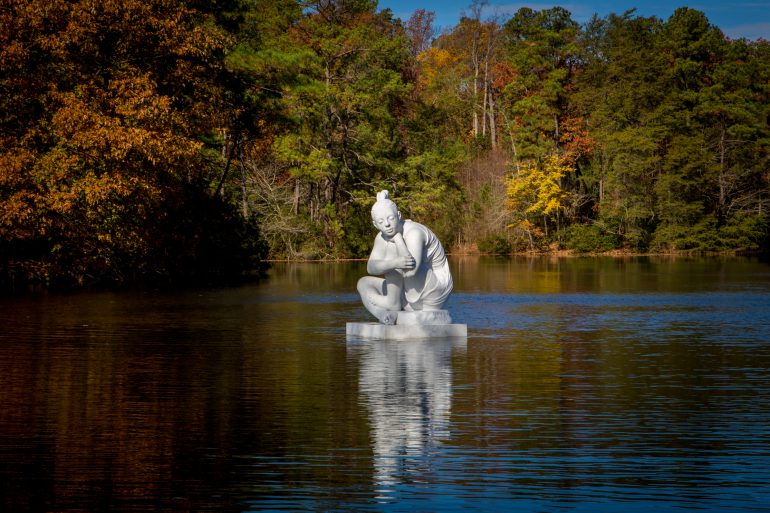 "Selene" at the Mariners Museum and Park (WYDaily/ Courtesy of the Newport News Public Art Foundation)