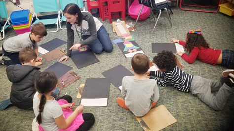 The new Bachelor of Arts in Education allows students to focus their studies in elementary education, while taking full advantage of the COLL curriculum and supplementing their schedule with courses that interest them. Here, Kimberly Drummond ’18, M.A.Ed. ’19 teaches a class at a local elementary school during her student teaching experience. (WYDaily/Courtesy of W&M School of Education)