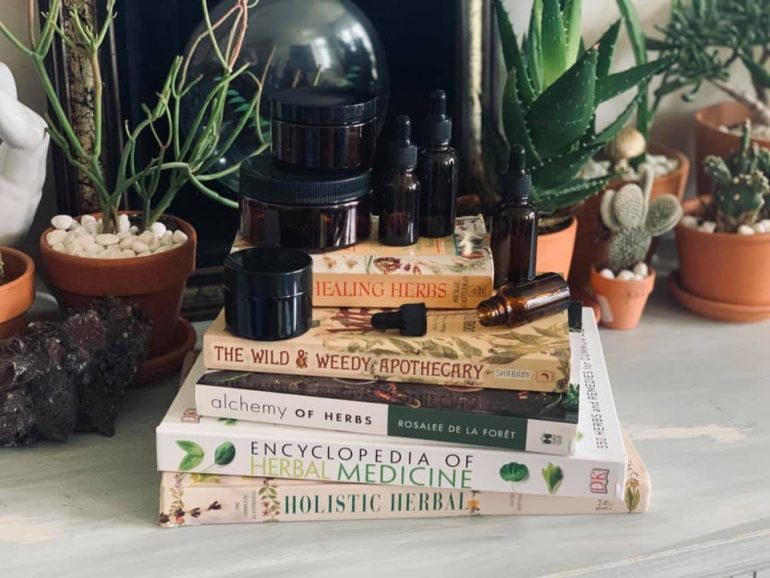 Much of Bates’ products are made based off her learned skills over time, but she will also have books and manuals on hand to help her put together products. (WYDaily/Courtesy of Green Cauldron Apothecary)