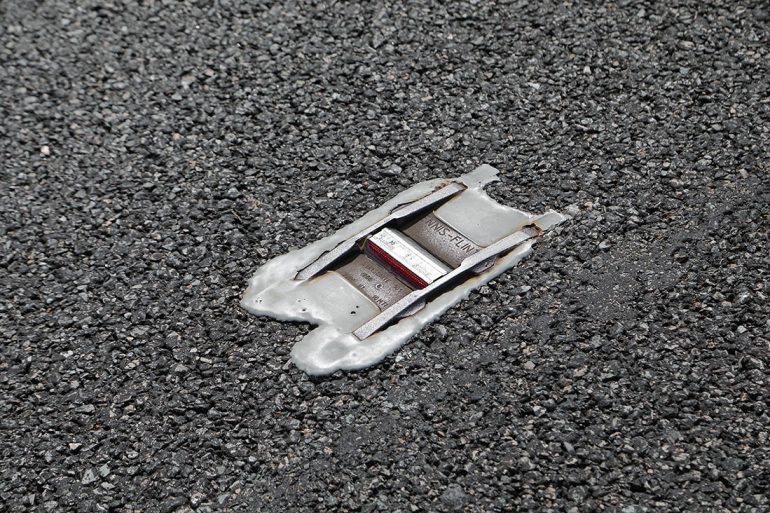 Highway markers, such as the one pictured above, help drivers see the lines at night (WYDaily/ Courtesy of VDOT)