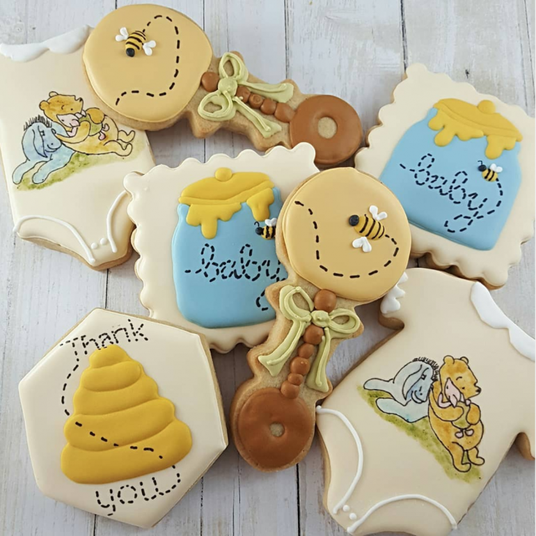 One of Cari Mezick's favorite cookies that "spark joy" is the custom order of Winnie the Pooh cookies (WYDaily/ Courtesy of It's All Sugar 2 Me)