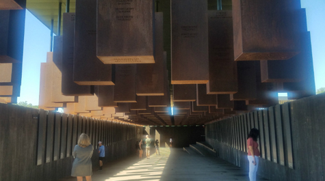 Inside the the National Memorial for Peace and Justice in Montgomery, Alabama. (WYDaily/Courtesy of the Charles Center)