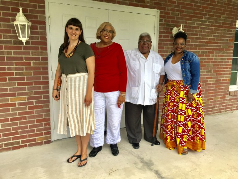 Members of the Village are collecting oral histories about the 50th anniversary of integration in Williamsburg-James City County school. From left to right: Leah Kuragano, Edith Heard, Willie Parker, Jacqueline Bridgeforth-Williams. (WYDaily/Courtesy Jacqueline Bridgeforth-Williams)