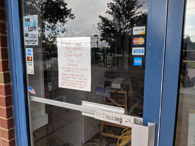 Rick's Grill in Lightfoot has closed, but another business is set to take its place. (WYDaily/Sarah Fearing)