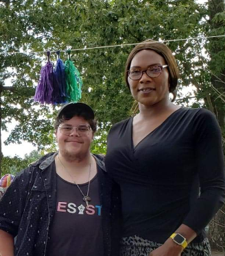 Gavin Grimm, an advocate for bathroom usage policy change, and Zakia McKensey, executive director of Nationz Foundation, attended the group's first event at Billsburg Brewery. (WYDaily/Courtesy Love is Love Williamsburg)