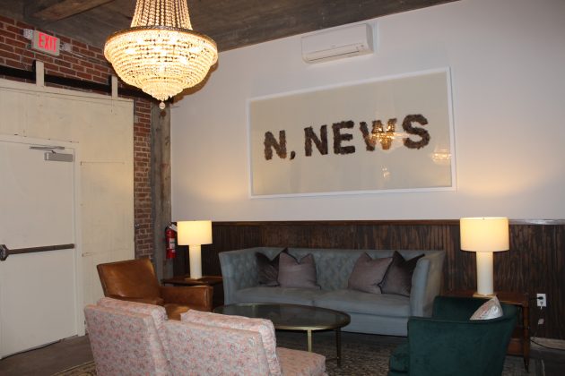 One of several seating areas where customers can relax and chat, noted Kara King, one of the co-owners of Ironclad Distillery in Newport News. (WYDaily/ Julia Marsigliano)