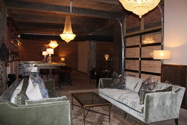 This one of several added intimate spaces in the tasting room at Ironclad Distillery. (WYDaily/ Julia Marsigliano)