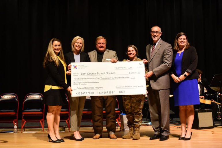 YCSD and Langley Air Force Base receive a grant for STEM programs in schools November 12, 2019. (WY Daily/Courtesy York County School Division)