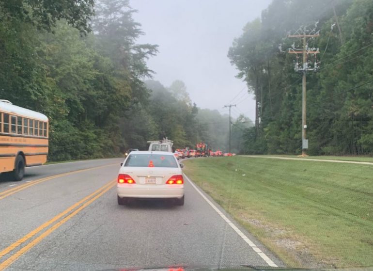 Mandi McKnight, a Lafayette High School parent, has become so frustrated with the state of traffic at the school that she sent a photo of the issue to the school's principal, Daniel Miani, in September. (WYDaily/Courtesy Mandi McKnight)