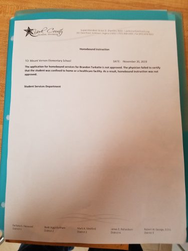 The letter was not signed and was provided by Larisa to WYDaily. (WYDaily/ Courtesy of Larisa Turkatte)