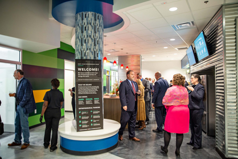 William & Mary dedicated its second entreprenuership Hub at Tribe Square Wednesday evening, Dec. 11, 2019. (WYDaily/Courtesy of Skip Rowland '83)
