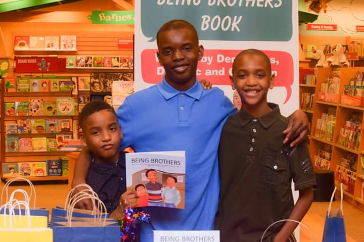 Christian Graves, 10, Demetress Walker, 17, and Dominic Graves, 13, are the co-authors of 'Being Brothers.' (WYDaily/Courtesy Nakisha Jolanda)