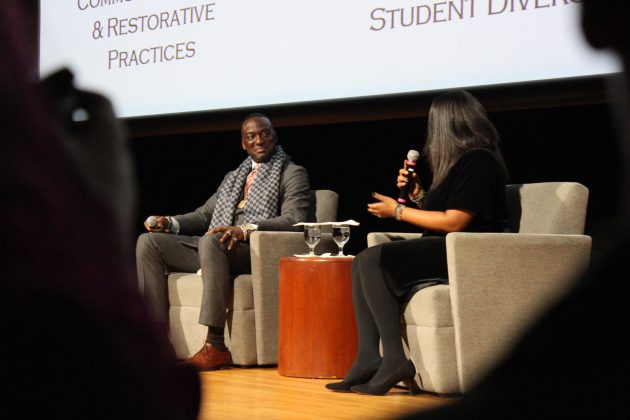 Yusef Salaam of the Exonerated Five and formerly known as the Central Park Five is the guest speaker at William & Mary's annual Dr. Martin Luther King Jr. Commemoration Program Jan. 30, 2020. (WYDaily/Lucretia Cunningham)