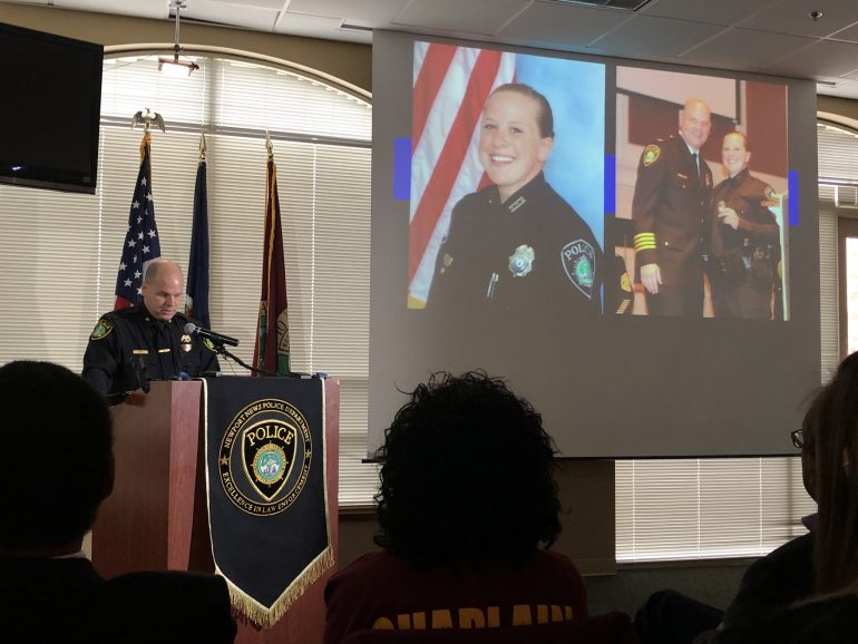 Newport News Police Chief Steve Drew speaks during a news conference Thursday. (WYDaily/Courtesy of 13NewsNow)