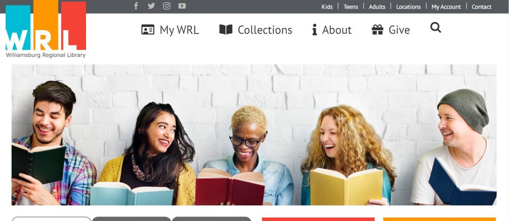 The Williamsburg Regional Library's website has a fresh new look for the first time in a decade. (WYDaily/Courtesy WRL)