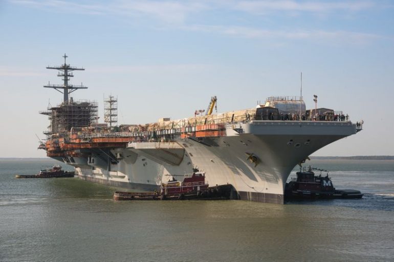The USS George Washington (CVN 73). (WYDaily Photo/ Courtesy of Ashley Cowan, Huntington Ingalls Industries)