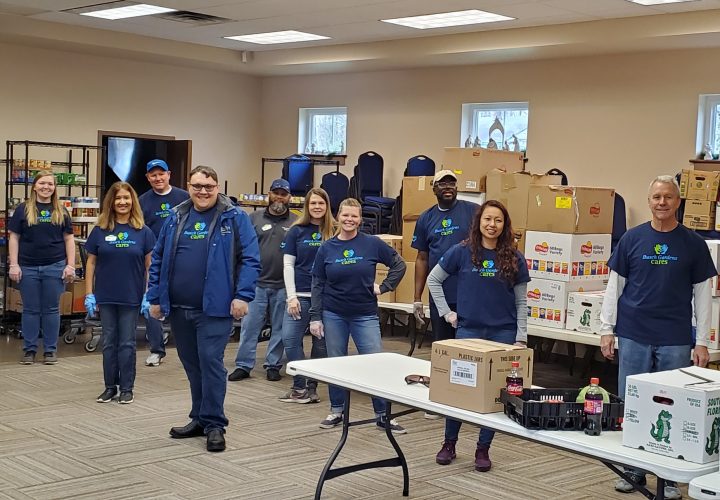 Busch Gardens' Care Team donated food to the Grove Christian Outreach Center on Thursday. (WYDaily/ Courtesy of Busch Gardens Williamsburg)