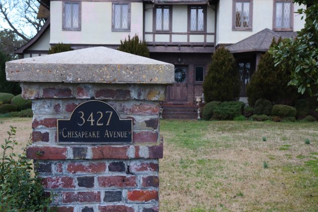 The house at 3427 Chesapeake Ave in Hampton is formerly Miss Porter's School (1954-1971) and is listed on the National Register of Historic Places in the Olde Wythe Historic District. (WYDaily/Lucretia Cunningham)