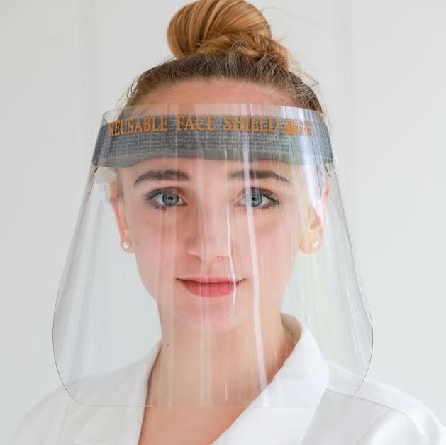 Bicast’s face shields are manufactured from high-quality plastic sheeting. (WYDaily/Courtesy of Bicast Laser)