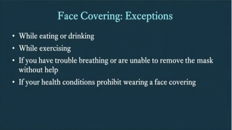Residents must wear face coverings inside starting Friday but there are some exceptions. (WYDaily/ Screenshot courtesy of Gov. Ralph Northam)