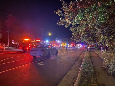 A man was killed following a two-vehicle crash in Hampton Saturday night. (WYDaily/Courtesy of Hampton Police Division)