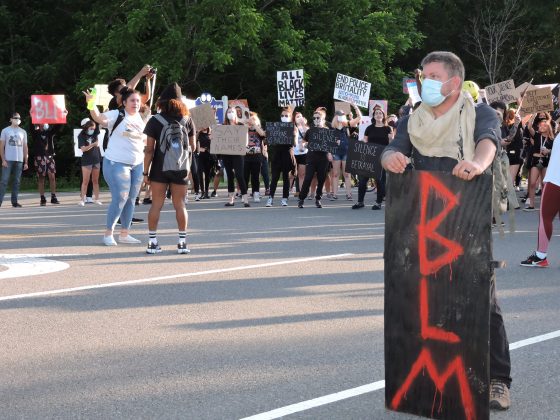 Black Lives Matter protest in James City County Monday, June 1, 2020. (WYDaily/ Julia Marsigliano)