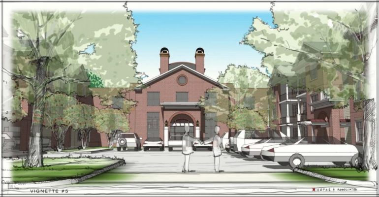 A conceptual drawing of a proposed living development located at the Governor's Inn property. (WYDaily/Courtesy Thomas Niles)